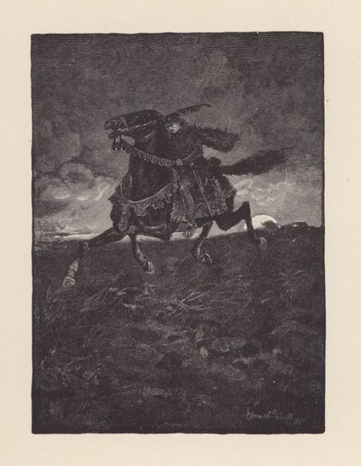 Ilustracja do "Wigilii św. Agnieszki" Johna Keatsa (litografia) autorstwa Edmund Henry Garrett