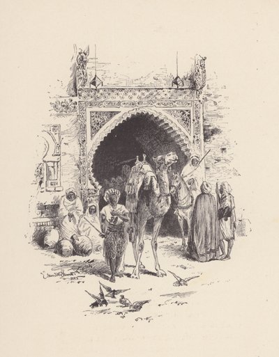 Ilustracja do "Wigilii św. Agnieszki" Johna Keatsa (litografia) autorstwa Edmund Henry Garrett