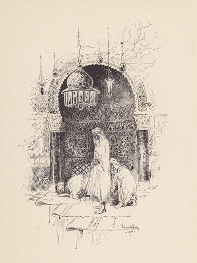 Ilustracja do "Wigilii św. Agnieszki" Johna Keatsa (litografia) autorstwa Edmund Henry Garrett