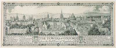Wieże Oxfordu z dzwonnicy Magdalen, 1908 r. autorstwa Edmund Hort New