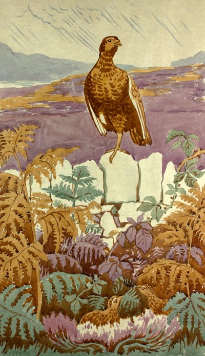 Punkt widokowy na Moor, ok. 1930 (gwasz na papierze) autorstwa Edmund Hunter