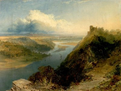 Zamek Arundel, West Sussex i Stream, 1855 autorstwa Edmund John Niemann
