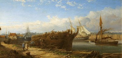 Pływający port w Bristolu autorstwa Edmund John Niemann