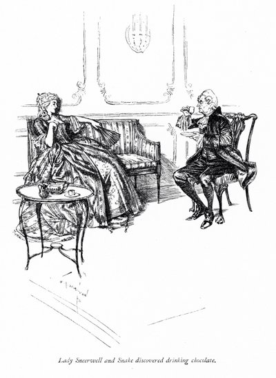 Ilustracja do "Szkoły skandalu" Sheridana (grafika) autorstwa Edmund Joseph (after) Sullivan