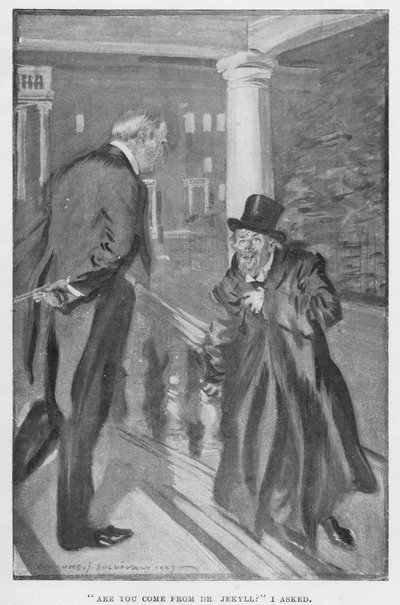 Ilustracja do Dr Jekyll i Mr Hyde autorstwa RL Stevensona autorstwa Edmund Joseph Sullivan
