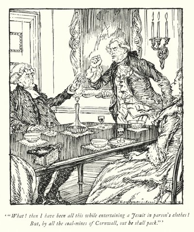 Ilustracja do The Vicar of Wakefield autorstwa Olivera Goldsmitha (lito) autorstwa Edmund Joseph Sullivan