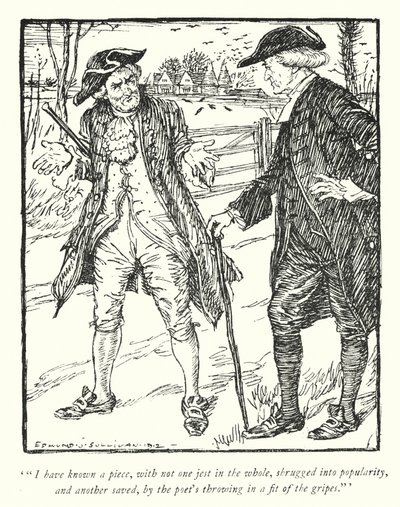 Ilustracja do The Vicar of Wakefield autorstwa Olivera Goldsmitha (lito) autorstwa Edmund Joseph Sullivan