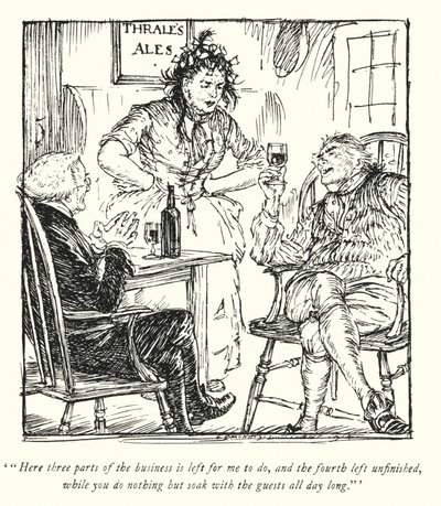Ilustracja do The Vicar of Wakefield autorstwa Olivera Goldsmitha (lito) autorstwa Edmund Joseph Sullivan