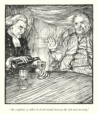 Ilustracja do The Vicar of Wakefield autorstwa Olivera Goldsmitha (lito) autorstwa Edmund Joseph Sullivan