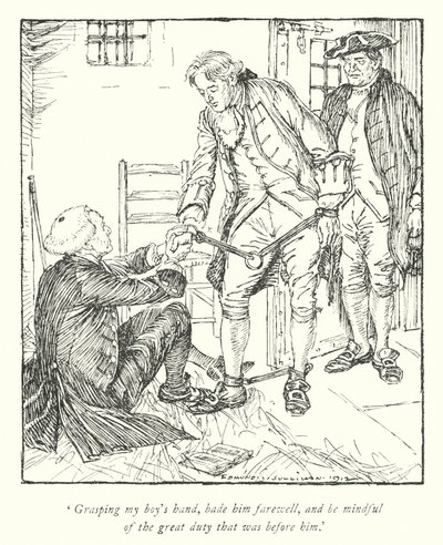 Ilustracja do The Vicar of Wakefield autorstwa Olivera Goldsmitha (lito) autorstwa Edmund Joseph Sullivan