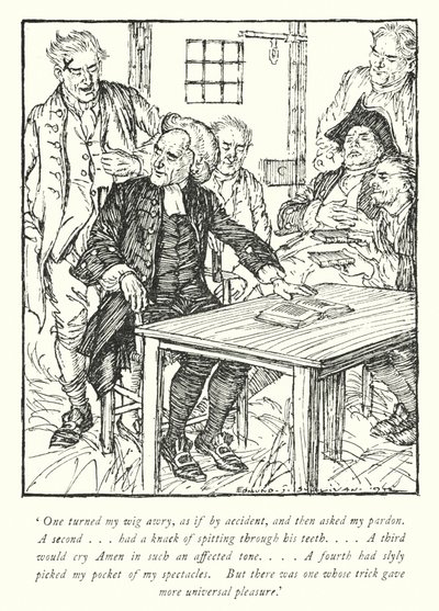 Ilustracja do The Vicar of Wakefield autorstwa Olivera Goldsmitha (lito) autorstwa Edmund Joseph Sullivan