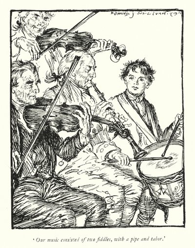 Ilustracja do The Vicar of Wakefield autorstwa Olivera Goldsmitha (lito) autorstwa Edmund Joseph Sullivan