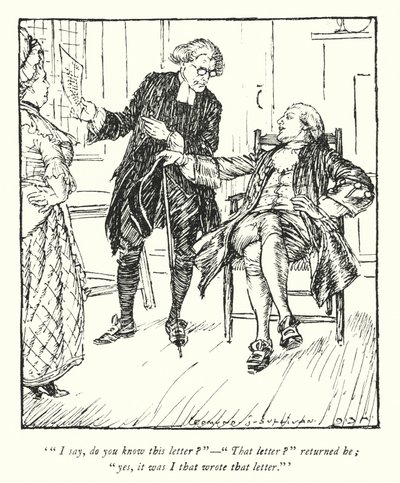 Ilustracja do The Vicar of Wakefield autorstwa Olivera Goldsmitha (lito) autorstwa Edmund Joseph Sullivan