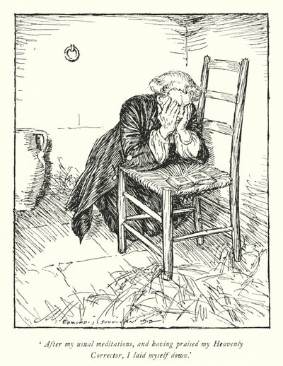 Ilustracja do The Vicar of Wakefield autorstwa Olivera Goldsmitha (lito) autorstwa Edmund Joseph Sullivan