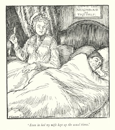 Ilustracja do The Vicar of Wakefield autorstwa Olivera Goldsmitha (lito) autorstwa Edmund Joseph Sullivan