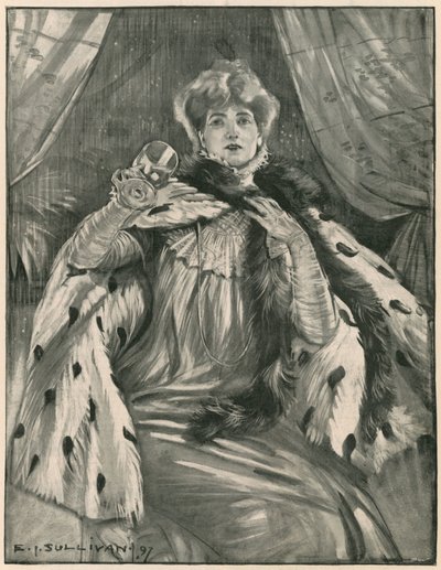 Sarah Bernhardt autorstwa Edmund Joseph Sullivan