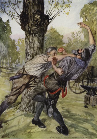 Cios, którym uderzyłem Tinker autorstwa Edmund Joseph Sullivan