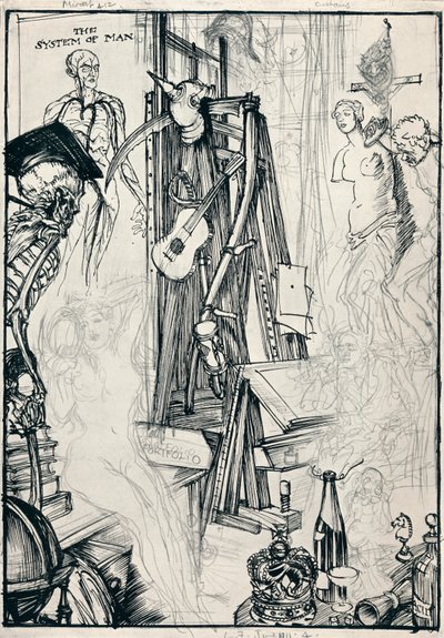 Rysownik - Etap IV, ok. 1920 autorstwa Edmund Joseph Sullivan