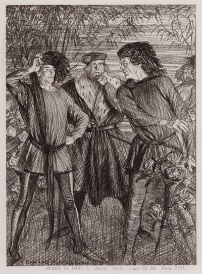 Pierwsza część króla Henryka VI, akt II, Sc 4 (lito) autorstwa Edmund Joseph Sullivan