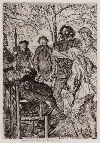 Druga część króla Henryka IV, akt III, Sc 2 autorstwa Edmund Joseph Sullivan