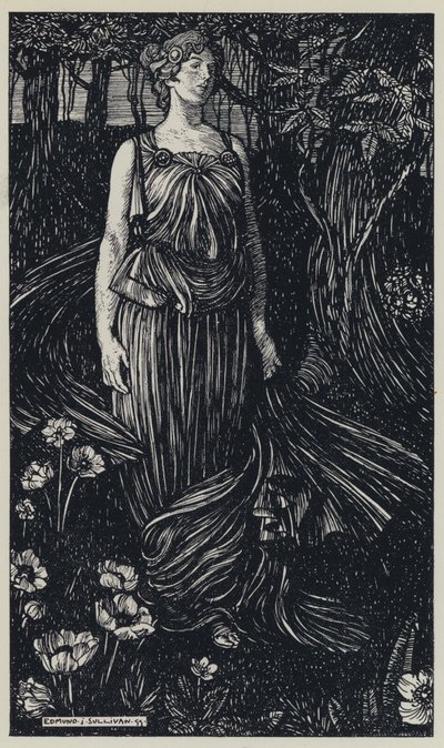 Tennyson, ilustracja do snu o pięknych kobietach i innych wierszy autorstwa Edmund Joseph after Sullivan