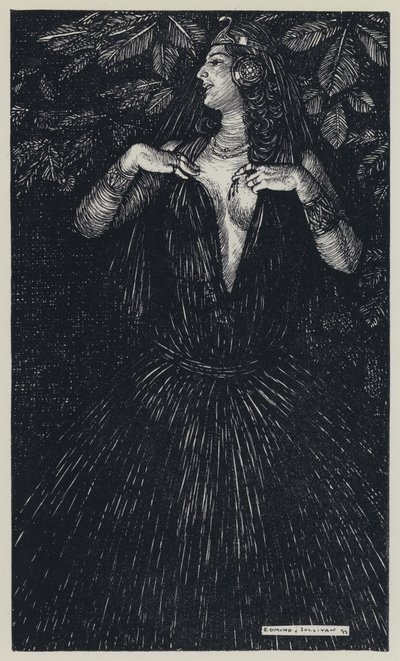 Tennyson, ilustracja do snu o pięknych kobietach i innych wierszy autorstwa Edmund Joseph after Sullivan
