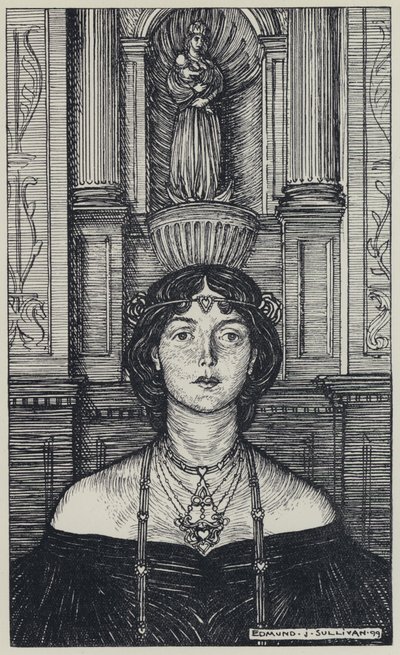 Tennyson, ilustracja do snu o pięknych kobietach i innych wierszy autorstwa Edmund Joseph after Sullivan