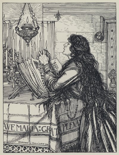 Tennyson, ilustracja do snu o pięknych kobietach i innych wierszy autorstwa Edmund Joseph after Sullivan