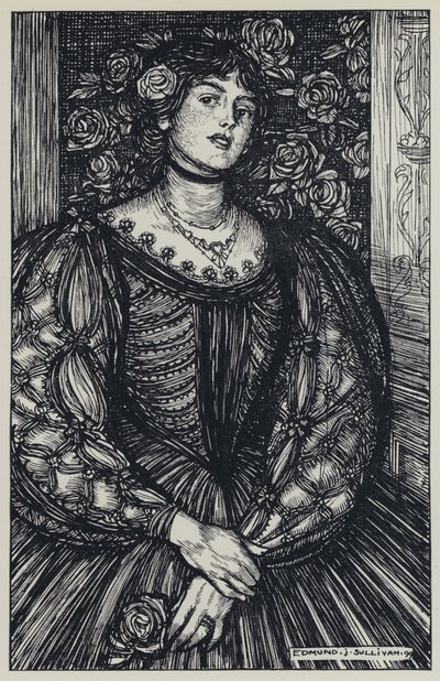 Tennyson, ilustracja do snu o pięknych kobietach i innych wierszy autorstwa Edmund Joseph after Sullivan