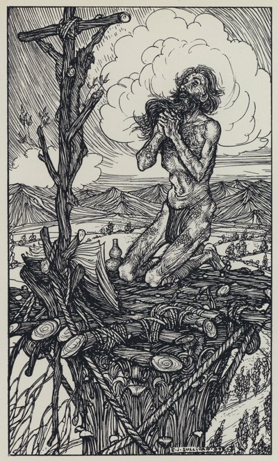 Tennyson, ilustracja do snu o pięknych kobietach i innych wierszy autorstwa Edmund Joseph after Sullivan