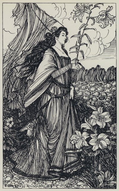 Tennyson, ilustracja do snu o pięknych kobietach i innych wierszy autorstwa Edmund Joseph after Sullivan