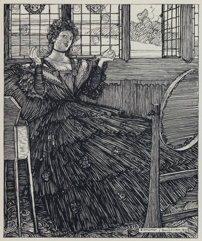 Tennyson, ilustracja do snu o pięknych kobietach i innych wierszy autorstwa Edmund Joseph after Sullivan