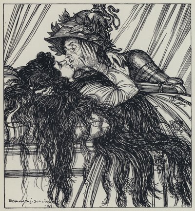 Tennyson, ilustracja do snu o pięknych kobietach i innych wierszy autorstwa Edmund Joseph after Sullivan
