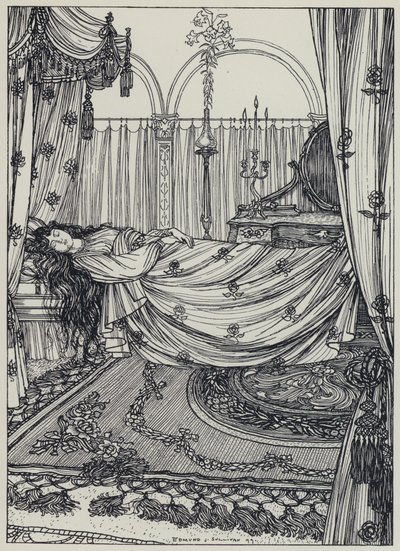 Tennyson, ilustracja do snu o pięknych kobietach i innych wierszy autorstwa Edmund Joseph after Sullivan
