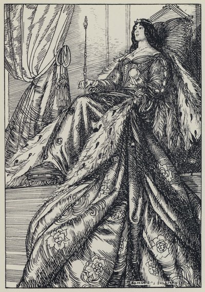 Tennyson, ilustracja do snu o pięknych kobietach i innych wierszy autorstwa Edmund Joseph after Sullivan