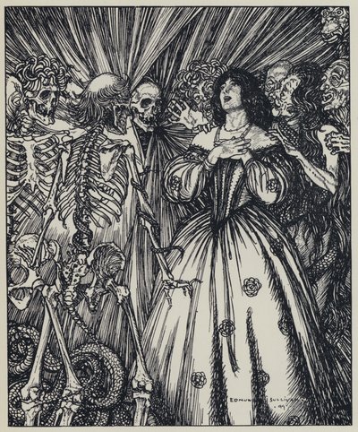 Tennyson, ilustracja do snu o pięknych kobietach i innych wierszy autorstwa Edmund Joseph after Sullivan