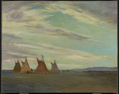 Obozowisko Indian na prerii, koniec XIX-początek XX wieku autorstwa Edmund Montague Morris