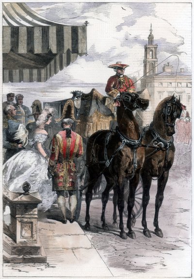 Pani wychodząca podczas „Sezonu londyńskiego”, 1856. autorstwa Edmund Morin