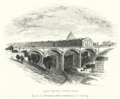Dean Bridge, Edynburg (grafika) autorstwa Edmund Morison (after) Wimperis