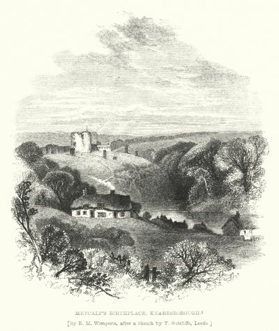 Miejsce urodzenia Metcalfa, Knaresborough (grawerowanie) autorstwa Edmund Morison (after) Wimperis