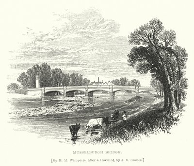 Most Musselburgh (rycina) autorstwa Edmund Morison (after) Wimperis