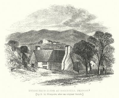 Dom Myddeltona w Lime-Hill, Denbigh (grawerowanie) autorstwa Edmund Morison (after) Wimperis
