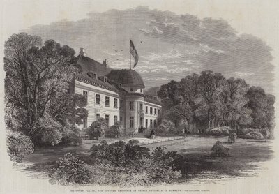 Pałac Bernstorf, wiejska rezydencja księcia Christiana Danii autorstwa Edmund Morison Wimperis