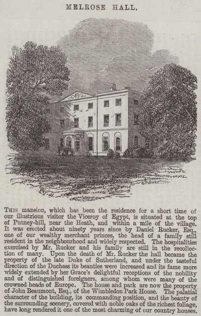 Sala Melrose autorstwa Edmund Morison Wimperis