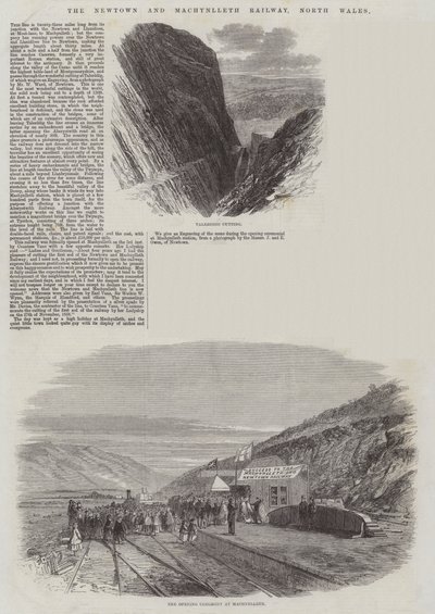 Kolej Newtown i Machynlleth, Północna Walia autorstwa Edmund Morison Wimperis