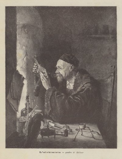 Lalchemik, obraz Hellmera autorstwa Edmund Ritter von Hellmer