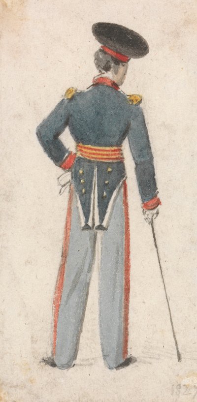 Widok żołnierza z tyłu autorstwa Edmund Thomas Parris