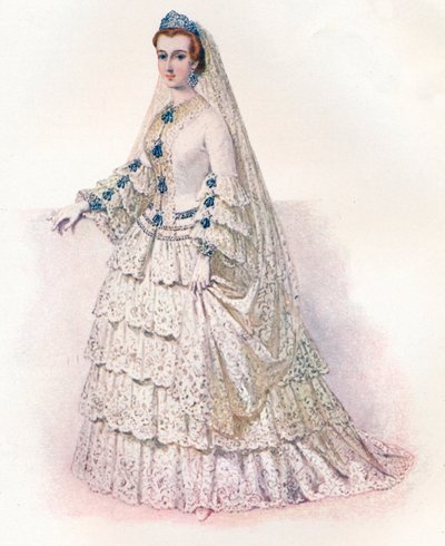 Cesarzowa Eugenia w sukni ślubnej, 1853, 1902 autorstwa Edmund Thomas Parris