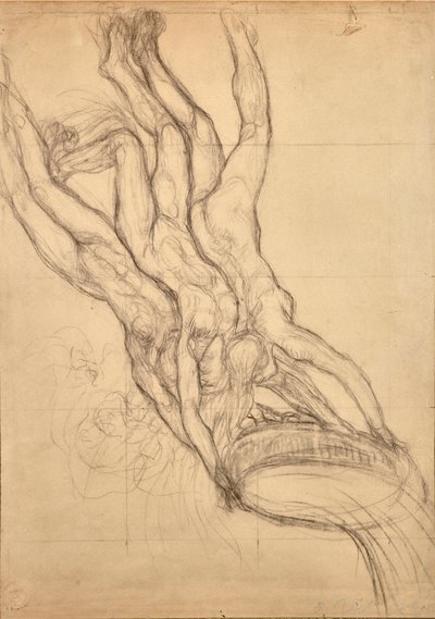Hiady, ok. 1914 (ołówek na papierze) autorstwa Edoardo de Albertis