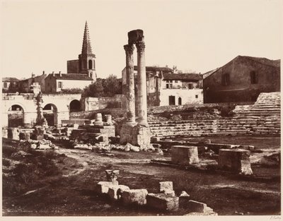 Theatre Romain a Arles (Teatr Rzymski w Arles), ok. 1855 (zdjęcie) autorstwa Edouard Denis Baldus